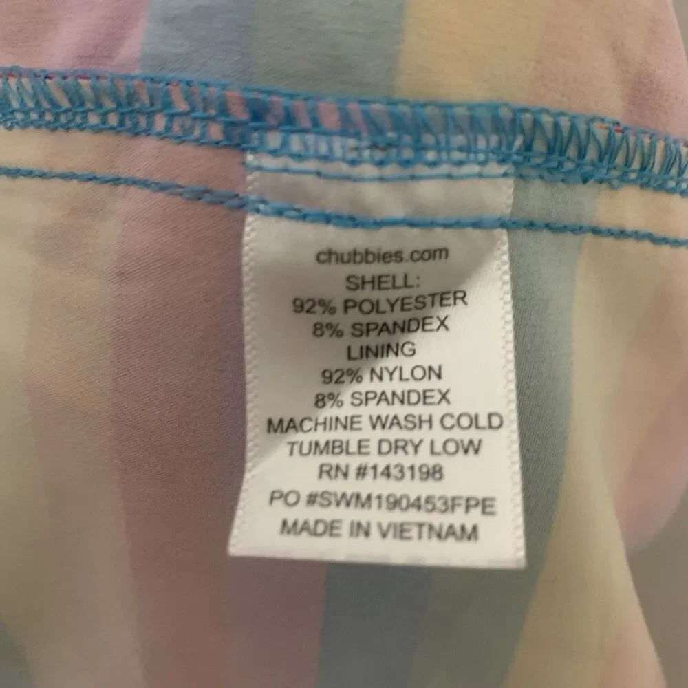 Chubbies Swim Trunks Men’s XL Rainbow The Love Is Loves Stars Stripes 5.5”